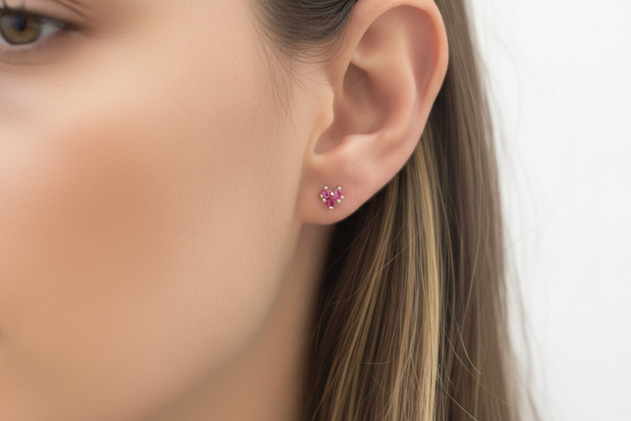 Heart Shape Ear Studs