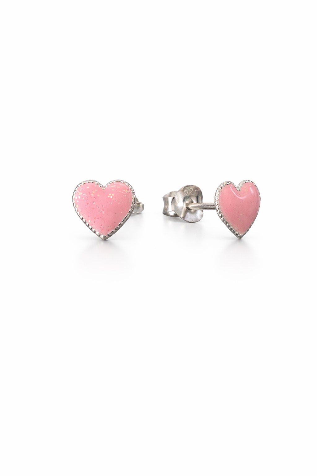 Children’s Silver Heart Ear Studs