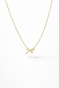 Golden Bow Pendant Necklace