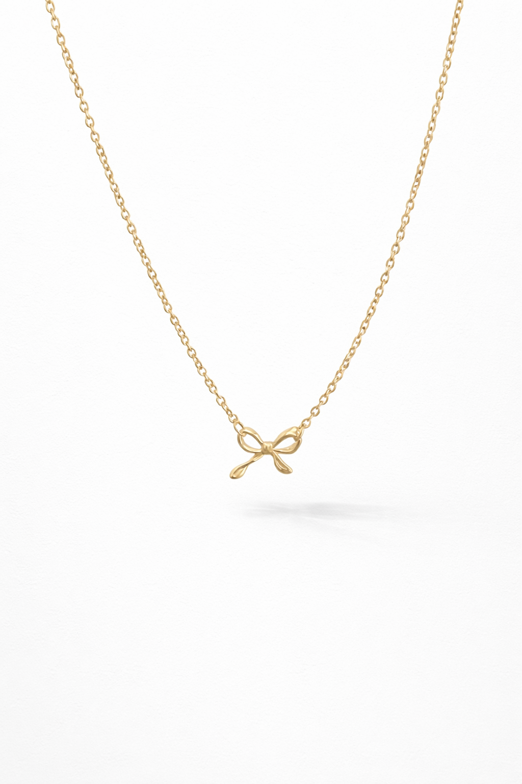 Golden Bow Pendant Necklace