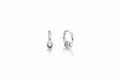 Triple Ring Small Huggie Earrings in Silver
