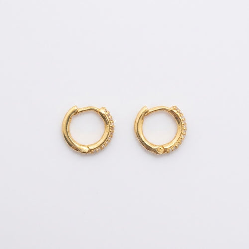 10mm 24K Gold Plated Sterling Silver Huggies