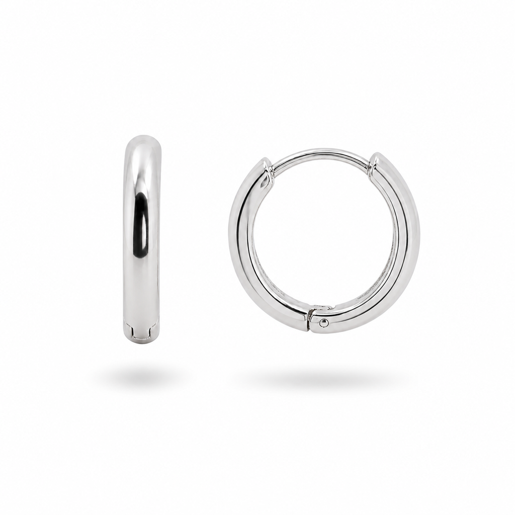 Delicate Minimal 12mm Huggie Hoop Earrings