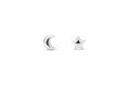 Silver Star and Moon Ear Studs