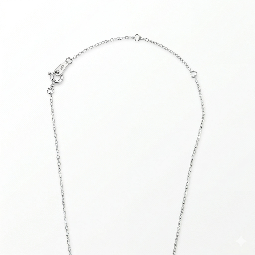Safety Pin Heart Necklace