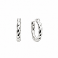Twister 11mm Huggie Hoop Earrings in 925 Sterling Silver