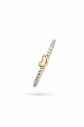 Gold Heart Sparkling Stacking Ring