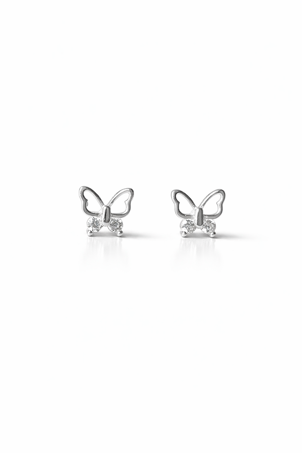 Butterfly Sterling Silver Ear Studs