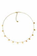 Delicate Silver Necklace with Floating Round Charms