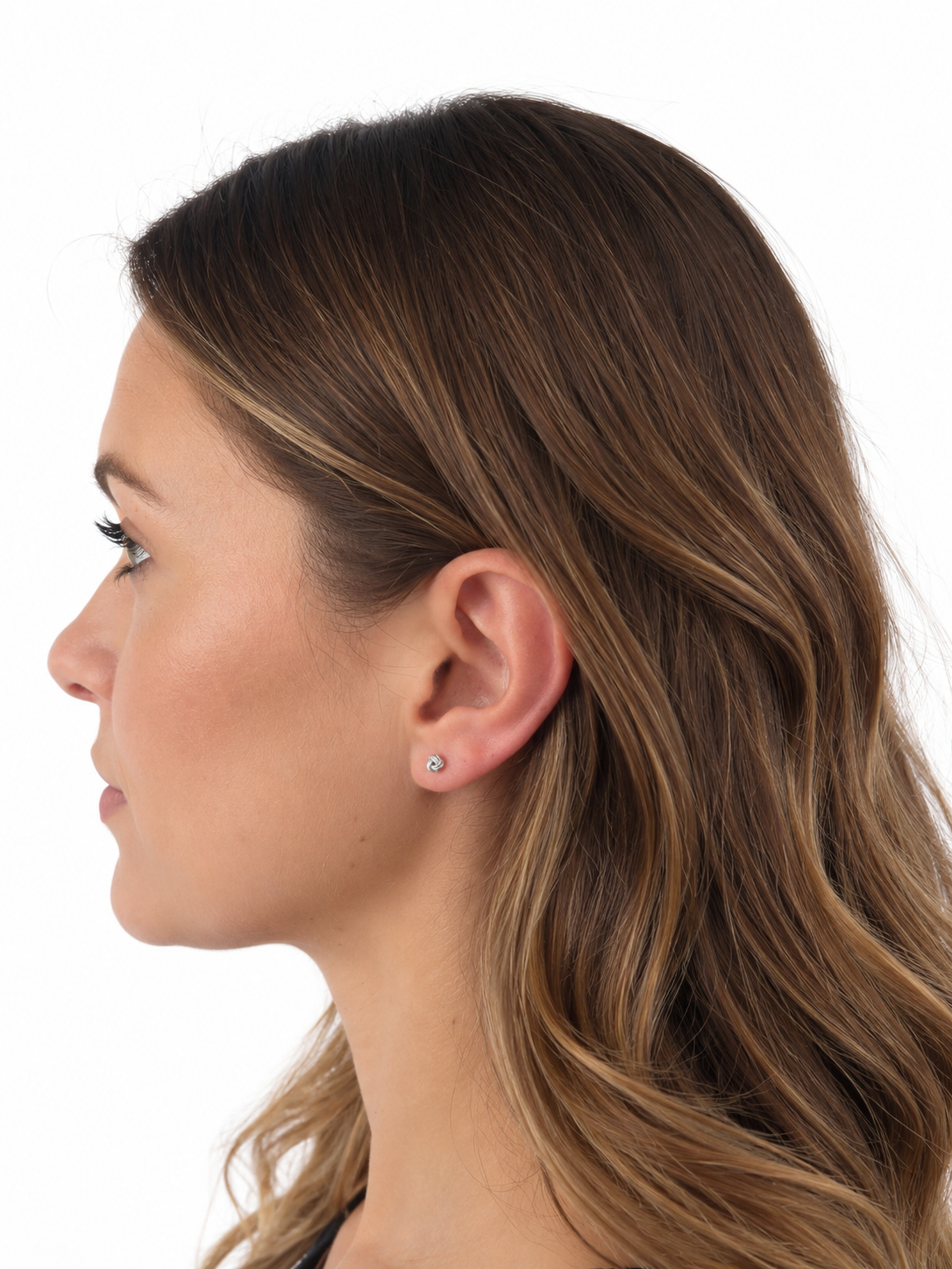Minimal Knot – Sterling Silver Stud Earrings