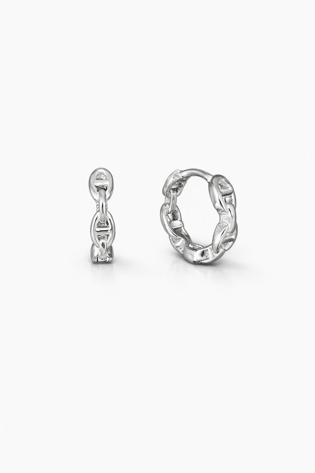 Dainty Chain Link Huggie Earrings