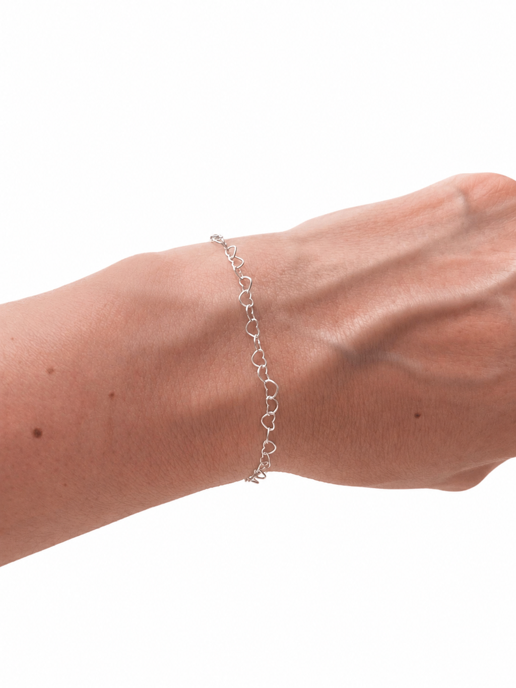Minimalist Heart Bracelet in Sterling Silver