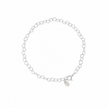 Minimalist Heart Bracelet in Sterling Silver