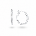 16mm Sterling Silver Hoop Earrings | Solid 925 Silver