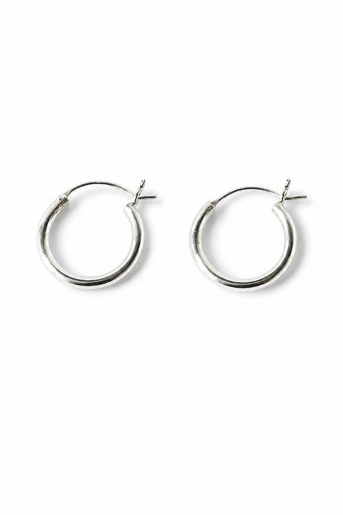 16mm Sterling Silver Hoop Earrings | 925 Silver