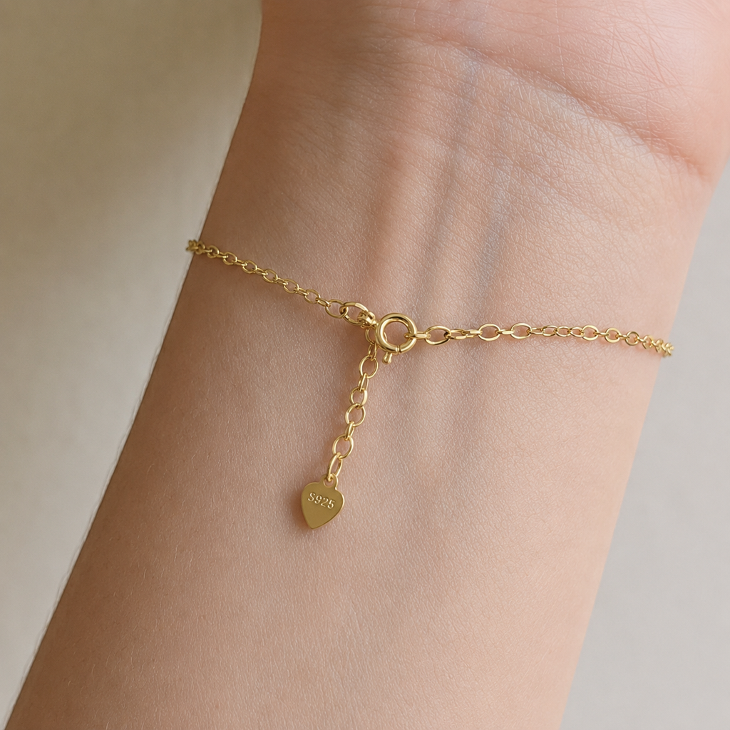 Timeless Hearts Bracelet | 925 Sterling Silver Gold Plated